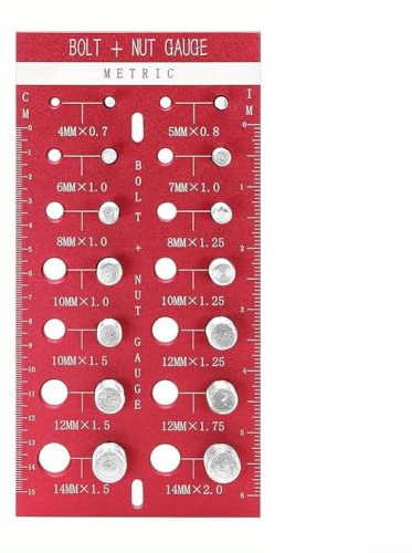 Set di 28 dadi e bulloni per misurazioni accurate, 14 misure metriche e 14 standard