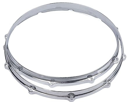Fabater Drum Hoop Kit, 2-Teeliges 14 Zoll 10 Loch Legierung Drum Hoop Set für Leistung