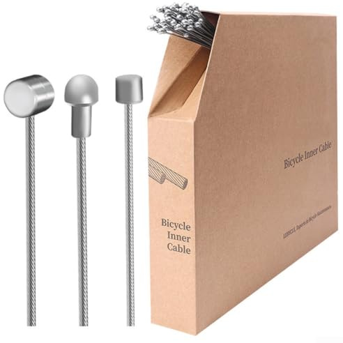 Câble de frein et de changement de vitesse pour VTT fabriqué à partir de fil d'acier inoxydable offrant durabilité et déplacement fluide du câble (frein raod de 1,7 m)