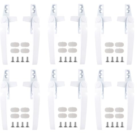 ZOFUN 12 Pcs UPVC Window Handles, 110 x 15 mm Cockspur Window Handle with 9~10 mm Cockspur, Left/Right Handed Double Glazing Window Handles, Zinc Alloy Universal Window Handle for UPVC Window & Door
