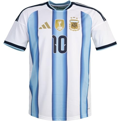adidas Argentinien Argentina Messi Home Trikot Jersey (DE/NL/SE/PL, Alphanumerisch, L, Regular, Regular, White/Ice)