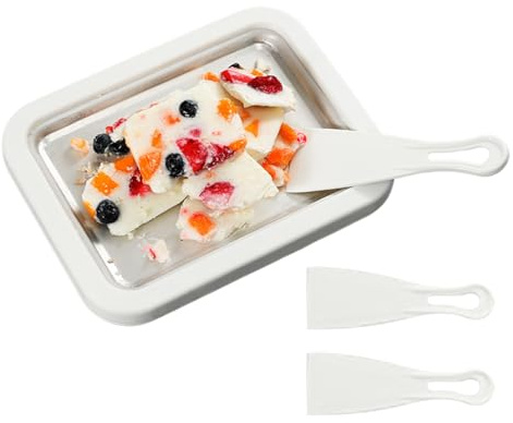 Rolled Ice Cream Tray – Homemade Yogurt Small Tray With 2 Spatulas | Instant Ice Cream Machine For Quick And Fun Dessert Prep, Rolling Trays