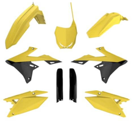 POLISPORT 91654 - Komplettes Plastik-Kit für SUZUKI RMZ250 19' und RMZ450 18' - mit perfekter Passform und OEM-Qualität für Offroad-Einsatz, Farbe OEM 26'