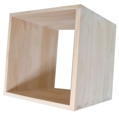 Operitacx Robuste Stapelbare Aufbewahrungsbox aus Massivem Holz mit Stabiler Schwalbenschwanzverbindung Modulare Offene Holzwürfel für Flexible Organisation von Wohn Schlafzimmern