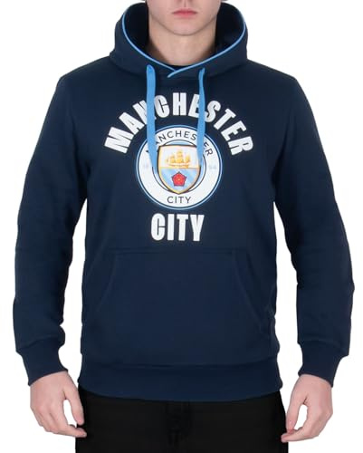 Manchester City F.C. Manchester City Mens Hoody Fleece Graphic Official Football Gift, Navy Blue