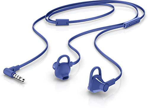 HP 150 Auriculares Internos con Cable - (Micrófono en Línea, Botón de Respuesta Rápida, Material de Silicona, Longitud del Cable 1100mm, Sonido Nítido), Color Azul Marino