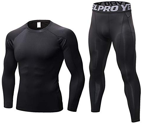 Minghe Thermal Underwear Mens, Long Johns for Men Thermal Underwear Set | Long Sleeve Base Layer Compression Suit Winter Thermals Top & Bottom for Workout Skiing Running, Hunting Gear
