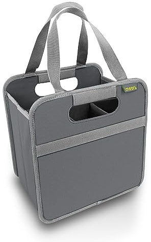 meori Grau faltbarer 6 Flaschen-Granit Flascheneinsatz herausnehmbar-Weinträger Einkaufskorb Transportbox-leicht stabil vielseitig-A100764, Polyester, Flaschenträger 6er, 2