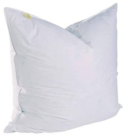 GMD Living Federkissen Madrid, Kopfkissen mit feinem Baumwollbezug, Naturprodukt Made in Germany, Größe:80 x 80 cm, Gewicht:1000 g