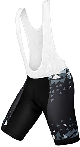 INBIKE Salopette Corte da Ciclismo Pantaloncini con Bretelle 3D Gel Pad Traspiranti per Estate(Nero,M)