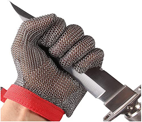 Guantes Anticortes WXYZ Guantes de protección Protectora de Grado 9, Guantes de Trabajo de Seguridad de Acero Inoxidable de Alta Resistencia, para Cocina, jardín, Carnicero (Color : 10pcs/M)