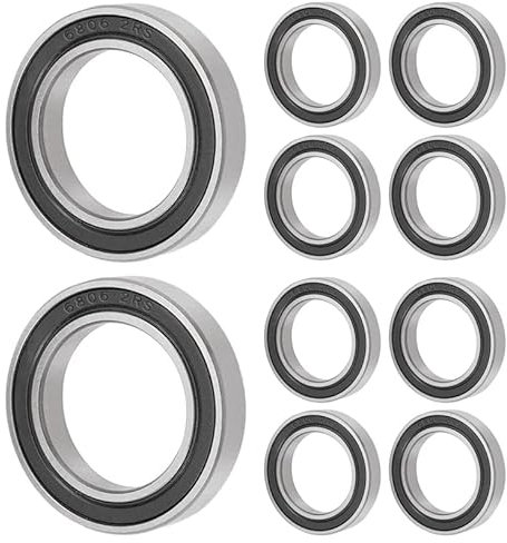 10 Stück 6806 2RS Kugellager 30 mm x 42 mm x 7 mm doppelt geschützte Rillenkugellager für DIY, Drehbänke, Motoren, 3D-Drucker, Fräsmaschinen, verschiedene mechanische Geräte, etc.
