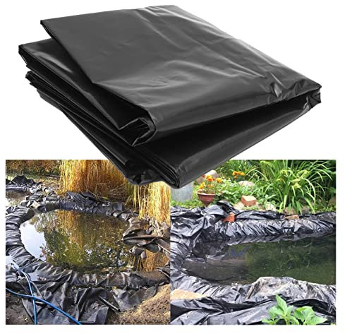 DYXJB Teichfolien Unkrautflies Auf Rolle Wasserdicht und Reißfest, 0,35mm Hochwertiges HDPE Teichfolie 2x3m (Color : Black, Size : 9x20m)