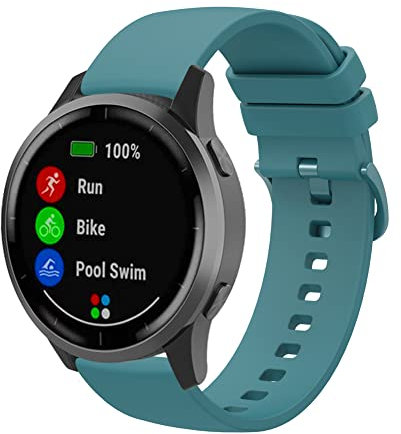 Tyogeephy Silicone Cinturino pour Garmin Vivoactive 4S / Venu 2S / Vivomove 3S, Morbido Sport 18mm Quick Release Impermeabile Cinturino di ricambio per Fossil Women's Gen 6 / Gen 5E