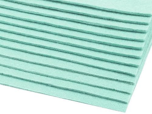 Schnoschi 12 Filzplatten Bastelfilz 2-3 mm dick DIN A4 20x30 cm (mint)