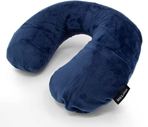 DIZZ.ONE – Nackenkissen Flugzeug aufblasbar • Reisekissen • Ultraleicht Nackenhörnchen aufblasbar • Travel Pillow • Ergonomisches aufblasbares Reisekissen für Reise, Flugzeug, Auto, Zug | Blau