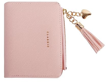 Moorle Geldbeutel Damen, Kleine Damen Geldbörse, PU Leder Portemonnaie mit Multi Slots, Mini Münzfach Portemonnaie mit Kreditkartenetui für Frauen Mädchen