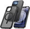 XINKAE Handyhülle für iPhone 12 Hülle mit Magsafe, Hülle iPhone 12/12 Pro mit Schutzglas, Militärqualität Handy Schutzhülle [stoßfest] [magnetisch] für Apple iPhone 12/ 12Pro Cover Case. Matt Schwarz