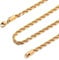 HSWYFCJY 4 MM Twist Rope Chain, Stainless Steel Gold Rope Chains Necklace for Men Women Fashion Jewellery Birthday Gift Length of Chain 50 CM