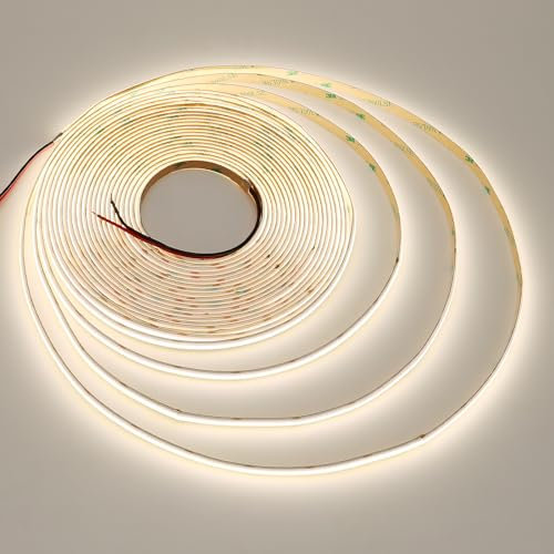 JOYLIT 10M COB LED Streifen Natürlich Weiß 24V 120° Innen, 384LEDs/M 4000K Light Strip Dimmbar CRI 90+ 7650LM Hell Selbtklebend Licht Band für Schlafzimmer, Wohnzimmer, Büro, Hotel