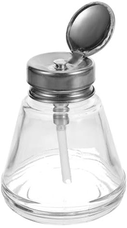 minkissy Flacon De Dissolvant Pour Vernis à Ongles Flacon De Démaquillant Pot De Dissolvant Pour Vernis à Ongles Pot à Pompe Distributeur à Pompe à Pression Rond Un Verre Presse Bouteille