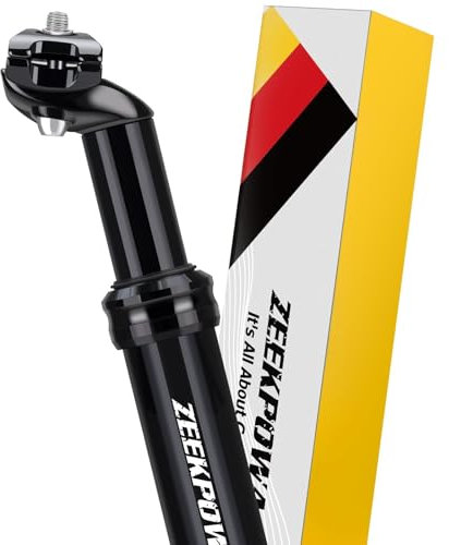 Federsattelstütze mit 30,9 mm Durchmesser - Gefederte Aluminium Sattelstütze mit 350mm Länge - Fahrrad Sattelstütze gefedert für E-Bike, MTB, Downhill, Trekking Citybike