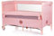 Chipolino Reisebett Relax Leinen 2 Ebenen Tasche, Reißverschluss, Räder, faltbar, Farbe:pink