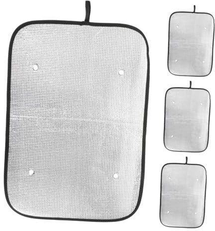 SOLUSTRE 4pezzi Oscurante Per Finestra Camper Da Protezione Solare e Termica Facile Installazione Con Ventose Per Porte e Finestre Rv