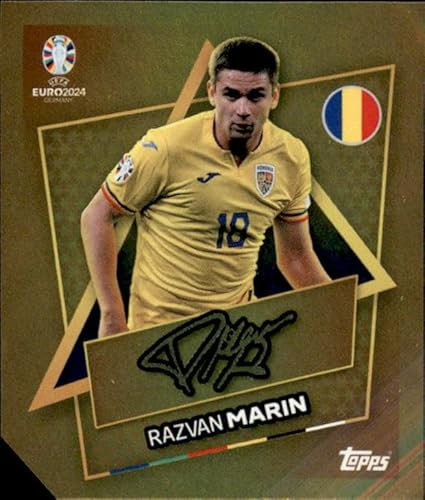 Topps EM 2024 Germany Einzelsticker Star Spieler Signature (ROM SP - Razvan Marin - Star Player - Gold Signiture)