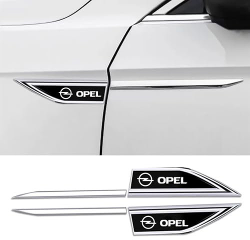 Auto Emblem Logo für Opel Corsa F,Emblem Logo Aufkleber für Motorhaube Vorne und Hinten und Kofferraum Logo Abzeichen 3D Aufkleber,Black