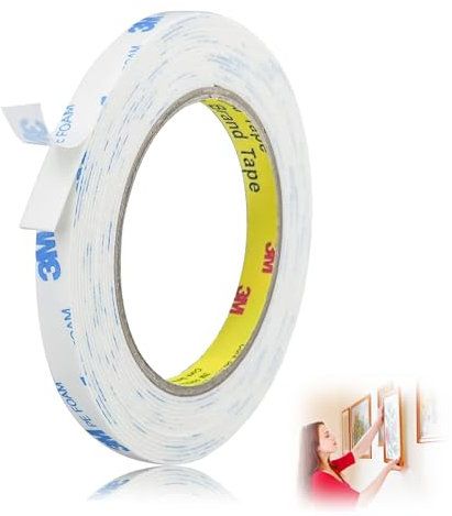 Doppelseitiges Schaumstoff Klebeband, 3M Stick Strip Wasserdichtes Doppelseitiges Klebeband, Für Schwere Gegenstände, PE-Schaum, Befestigung von Gegenständen, Bildern