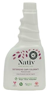 Eco Lab Nativ Detersivo Capi Colorati 100% Naturale. 6 flaconi da 500 ml. Efficace anche a freddo, elimina gli odori e gli aloni di sudore.