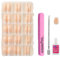 French False Nails - 240Pcs Coffin Press On Nails Short - Fake Nails French Tip Nude Color False Nails French False Nail Kit - Matte Full Cover Stick on Nails Ballerina Nail Art Manicure
