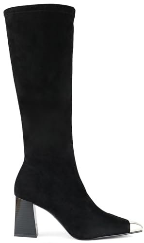 MISS ELASTIC Stivali elasticizzati Emira neri con tacco medio e punta in metallo - 876130-AE 05-NEGRO - Taglia 37