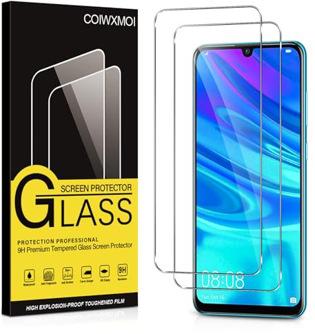 Coiwxmoi 2 Piezas Protector Pantalla para Huawei P Smart 2019/2020/Honor 10 Lite/Honor 8A 6,21,Cristal Templado, Dureza 9H, Ultra Transparente, Anti Arañazos, Sin Burbujas,Ultra Resistente, Clear
