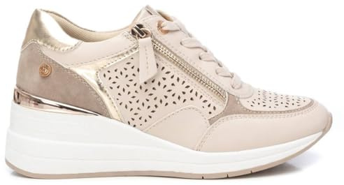 XTI - Sportschuhe Sneaker Damen Beige - Bequeme und vielseitige Schuhe - Casual Mode - Modell 14363202 (Größe 41)