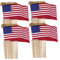 Supvox 50 Stücke Amerikanische Flaggen Hand Waving Flags Usa Sport Treffen Flaggen Für Party Dekorationen