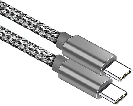 for iPhone 16 Charger Cable, USB C to USB C Cable, Charging Cord Type C for iPhone 15 Pro Max Plus, for Samsung Galaxy S24 S23 S22 S21,A54 A53,Tab A9,Z Flip Fold 5 4 (Grey, 1 Meter)