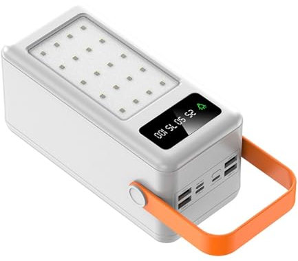 KhUkhu Ultra Fast Charging Power Bank with A Large Capacity of 80000/100000/120000Mah Milliamperes, Portable Mobile Power Supply,White,120000mAh