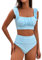 Générique Tenue De Plage Tankini Vente en Ligne Piscine Curvy Maillot 2 Pieces Femme Bretelles Spaghetti Bikini avec Armature Enceinte sans Manche Maillots De Bain S