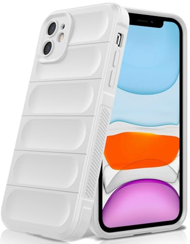 BonYonka Silicone Case Compatible with iPhone 11, Anti-Scratch Microfiber Lining, Shockproof Case with Camera Protection, White