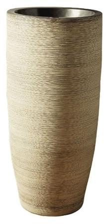 QZQJUILU Fregadero de Exterior Retro, Lavabo de cerámica de Estilo Art déco, de una Sola Pieza, con Grifo, Kit de desagüe, Tubo de Entrada y válvula Angular.(E)