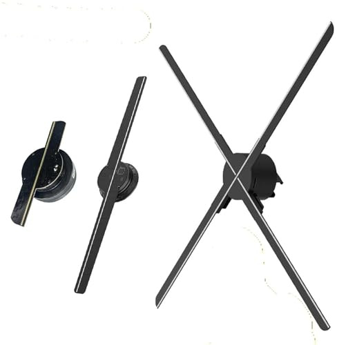 Projecteur holographique 3D avec Ventilateur, éclairage publicitaire, luminaires holographiques décoratif for commerces(D-56cm 672LED)