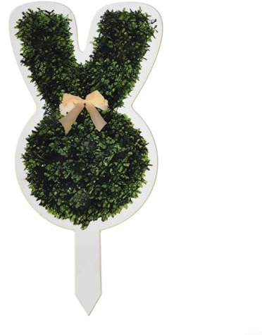 FACAIIO Flacher Osterhasen-Blumentopf für Frühlingsgarten, Outdoor-Dekoration, 30 x 16 cm und 39 x 20 cm, Kunststoff-Bodeneinsatz