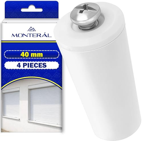 4 x Fermi Tapparelle 40mm Bianco Tappi per Tapparelle Avvolgibili Plastica | MONTERAL