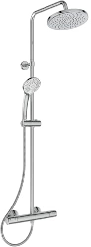 Ideal Standard Ceratherm T25 Duschsystem, Wassersparende Brause mit Verbrühschutz und Thermostatfunktion – Chrom (315 x 492.5 x 1117 mm)