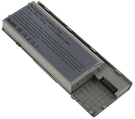 ARyee 5200mAh 11.1V D620 batería del Ordenador portátil de la batería para DELL Latitude D620 D630 ATG D630c NT379 JD634 TD175 312-0383, Gris metálico