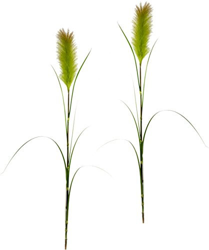 Pampasgras Zweige, Feder-Gras, Ufergras, Uferschilf, Seidenblumen, Grasbusch, Dekogras, Gras, Kunstpflanzen, Kunstgras, künstliche Pflanzen, Solitärgras, Ziergras, 2er Set, 125 cm