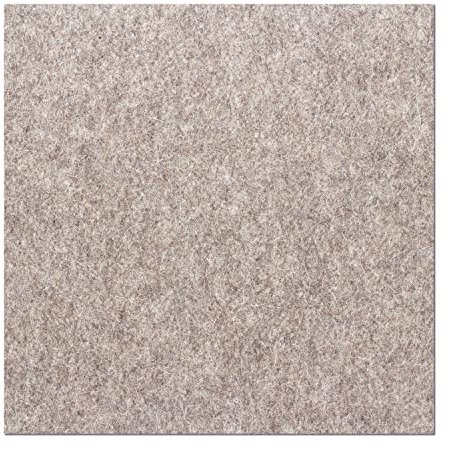 The Felt Store Filzplatte 10mm stark, 50 x 50 cm, spez. Gewicht 0,36 (fest) technischer Wollfilz, Industriefilz, Filzmatte, 1cm Dicker Filz, grau meliert – Made in Germany