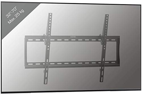 Universal TV Wandhalterung 32-70 Zoll bis 25 kg | 10 Grad neigbar kippbar | VESA bis max. 600x400 | Halter Fernsehhalter mit Wasserwaage | Fernseh Halterung B-FN600